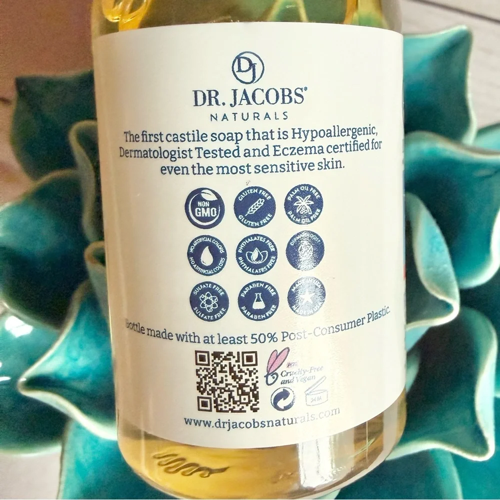 Dr Jacobs Pure Castile Eczema Relief Baby Wash & Shampoo 2oz NEW
